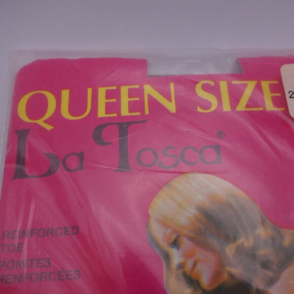 Vintage La Tosca Queen Size Reinforced Toe X LARGE 200-260 lbs. Taupe Panty Hose - Picture 6 of 16